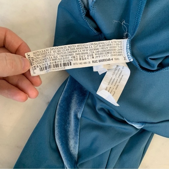 ZARA Girls Just Be Wonderful Teal Pants Leggings Size 11-12(Girls Large) - Picture 7 of 9